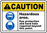 Eye Protection and Hard Hats Sign