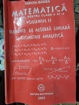 MATEMATICA - MIRCEA GANGA Vol.II foto