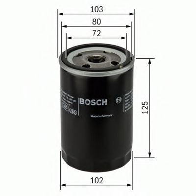 Filtru ulei TOYOTA HILUX II pick-up (LN8, RN5, LN6, YN6, YN5, LN5, RN6) (1983 - 2005) BOSCH 0 986 452 062