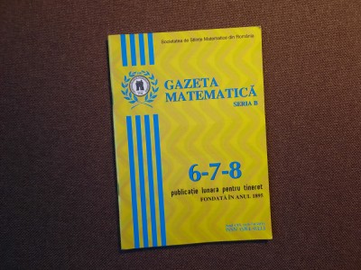 GAZETA MATEMATICA 6-7-8/2015 foto