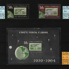 Cuba, 1964 | Primul timbru astrofilatelic - Voskhod 1 - Cosmos | MNH | aph