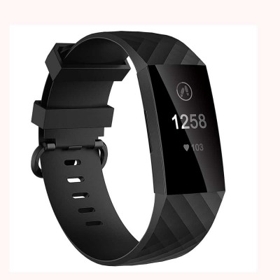 Curea Bratara Edman pentru Fitbit Charge 3 / 4, marimea L, Negru foto