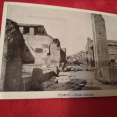 CARTE POSTALA --POMPEI-STRADA STABIANA NECIRCULATA