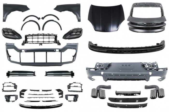 Pachet Exterior Complet Porsche Cayenne 9Y0 (2018-Up) Conversie la Turbo sau Aero Design Performance AutoTuning