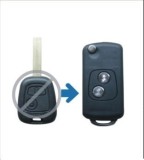 Carcasa telecomanda transformare tip briceag cu 2 butoane compatibila Peugeot lama ascutita