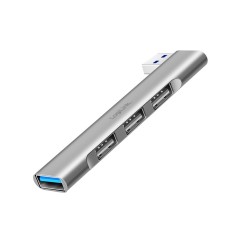 HUB extern LOGILINK, porturi USB: USB-A 3.0 x 1 + USB-A 2.0 x 3, conectare prin USB-A, aluminiu, gri, &quot;UA0436&quot; (timbru verde 0.18 lei)