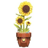 Set Constructie Ghiveci Floarea Soarelui 359 Piese CMCLASS Dimensiuni 28.4x11.3 cm Grad Dificultate 2