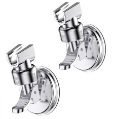 Set 2 suport cu ventuza pentru para de dus, JENUOS&reg;, reglabil 360 grade, usor de instalat, rezistent la apa,