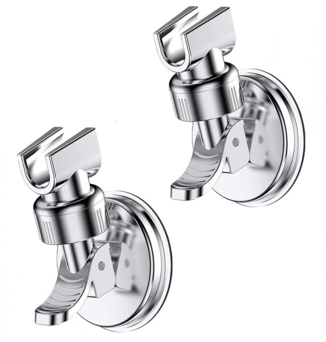 Set 2 suport cu ventuza pentru para de dus, JENUOS&reg;, reglabil 360 grade, usor de instalat, rezistent la apa,