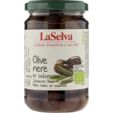 Masline Negre cu Samburi in Saramura Bio 310gr LaSelva