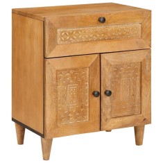 vidaXL Noptieră Maro deschis 50 x 33 x 60 cm Lemn masiv de mango 4018091