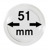 Capsule monede, transparente, 10 buc, diametru 51 mm, made in Germania