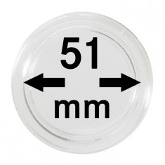 Capsule monede, transparente, 10 buc, diametru 51 mm, made in Germania