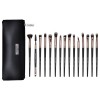 Set 15 Pensule Machiaj Senso Pro Milano Black Rose Gold + Borseta Pensule Profesionale