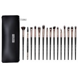 Set 15 Pensule Machiaj Senso Pro Milano Black Rose Gold + Borseta Pensule Profesionale
