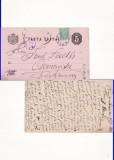 Carta postala1885-Intreg postal-circulat Ramnicu Sarat Cernauti Bucovina-Iudaica