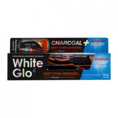 Pasta de dinti cu carbune activat Charcoal Deep Stain Remover Sensitive Relief, 125 ml, White Glo