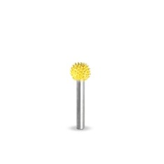Biax sculptura lemn SABURR - Cap 6,4mm forma sfera, Granulatie Saburr FINA - GALBENA