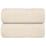 Cumpara ieftin Prosoape de baie, FROGN, 2 buc., crem, 30x30 cm, 360 g/m&sup2;