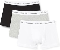 Set 3 boxeri pentru barbati Calvin Klein Trunk 3pk 0000U2662G, negru alb gri, L - OUTLET foto