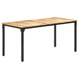Cumpara ieftin Masa de bucatarie, 160x80x76 cm, lemn de mango nefinisat