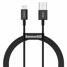 CABLU alimentare si date Baseus Superior, Fast Charging Data Cable pt. smartphone, USB la Lightning Iphone 2.4A, 1m, negru &quot;CALYS-A01&quot; (timbru verde 0