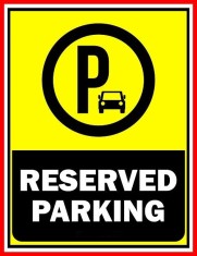 reserved parking sign personalized foto