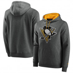 Pittsburgh Penguins hanorac de bărbați cu glugă Iconic Back To Basics Overhead - L