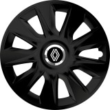 Set 4 Capace Roti 16 inchi (R16) Stratos Negru, Compatibile Cu Renault Nou