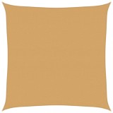 Cumpara ieftin Panza parasolar, nisipiu, 4x4 m, patrat, 160 g/m&sup2;, HDPE