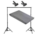 Kit pentru suport fundal studio foto 270cm cu stativ pneumatic si fundal gri 3x6m, Generic
