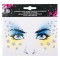 Autocolant Față, Model Stele cu Strass, Multicolor