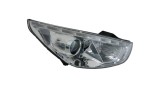 Set faruri Hyundai Ix35, 10.2015, montare fata, stanga+dreapta, lupa; cu DRL LED, lumini de zi; H9+H9+PY21W; manual; crom, transparent; Tuning;