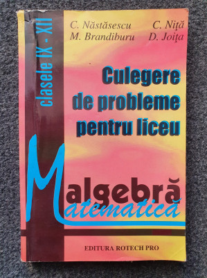 CULEGERE DE PROBLEME PENTRU LICEU Algebra IX-XII Nastasescu, Nita, Brandiburu foto