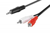 Cablu audio Jack Stereo 3.5mm tata - 2x RCA tata 10m