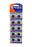 Set 10 baterii alkaline PKCELL AG10 LR1130 1.5V (612)