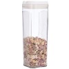 Cutie de Depozitare Alimente, Cyrax, Cutie de Tip Container, 3.7L, 12.5x12.5x36.5 cm, Recipiente pentru Cereale in Bucatarie, Transparente cu Capac Al