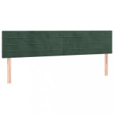 Cumpara ieftin Tablii de pat, 2 buc, verde inchis, 90x5x78/88 cm, catifea