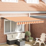 vidaXL Cort electric retractabil Galben și portocalie 300x250 cm