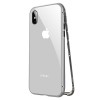 Husa iPhone X 360 Magnetic Protection Argintiu: Metal + Sticla, Rezistenta la Socuri si Zgarieturi, Inchidere Magnetica