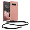 Husa Kwmobile pentru Google Pixel 8 Pro, Roz, Silicon, KWM000020JR001C, Textil, Carcasa