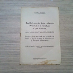 CAPTARI ACTUALE INTRE AFLUENTII PRUTULUI SI SIRETULUI - V. Tufescu - 1933, 10p.