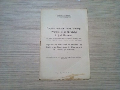 CAPTARI ACTUALE INTRE AFLUENTII PRUTULUI SI SIRETULUI - V. Tufescu - 1933, 10p. foto