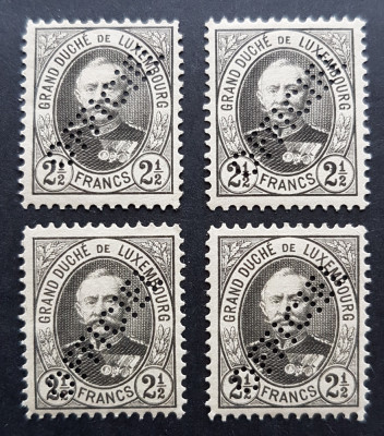 4X LUXEMBURG 1891 - Marele Duce Adolf de Luxemburg MNH foto