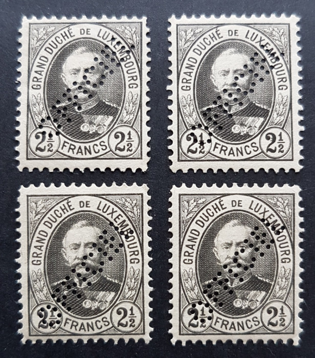4X LUXEMBURG 1891 - Marele Duce Adolf de Luxemburg MNH