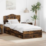 Cumpara ieftin Cadru de pat Stejar fumuriu 75 x 190 cm Lemn Ingineresc