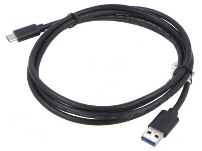 Cablu USB 3.1 A la C aurit 1,8m negru foto