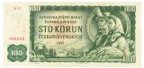 Cehoslovacia 100 Korun 1961 P-91 Seria 592505