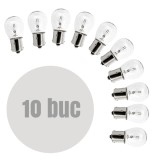 Bec Auto P21W BA15s 12V 21W Carguard, Alb, Set 10 Bucati