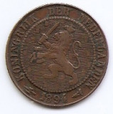 Olanda 2&frac12; Cents 1894 - Willem III / Wilhelmina, Bronz, 23.69 mm KM-108, Europa